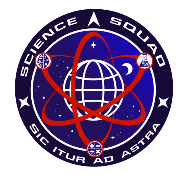 Écusson Science Squad — Sic itur ad astra
